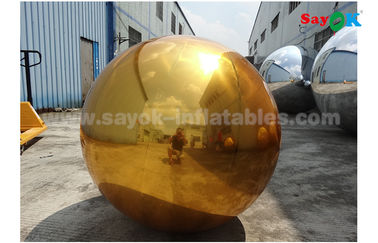 boule gonflable de miroir d'or de PVC de 1m pour la noce d'intérieur de décoration