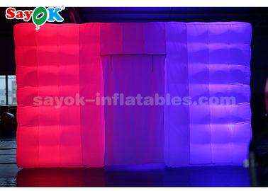 Tente gonflable d'air en tente de 6 hommes de lumière blanche gonflable du cube LED pour l'événement/partie/publicité