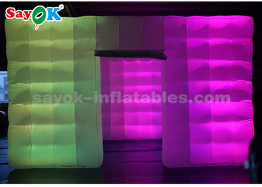 Tente gonflable d'air en tente de 6 hommes de lumière blanche gonflable du cube LED pour l'événement/partie/publicité