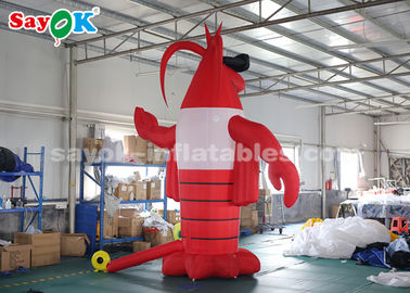 Des personnages de dessins animés gonflés 4m Crocodile rouge gonflable pour le festival du homard