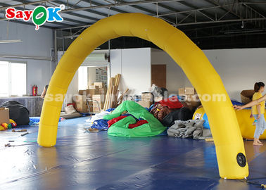 Voûte 6*3m gonflable jaune de voûte gonflable d'entrée avec le ventilateur pour la publicité d'événement