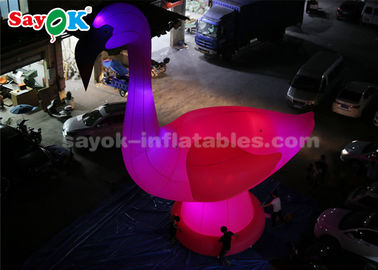 Personnages de dessin animé gonflables roses, flamant gonflable haut géant 10m