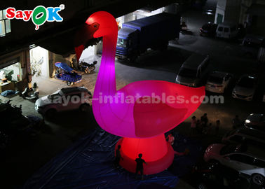 Personnages de dessin animé gonflables roses, flamant gonflable haut géant 10m