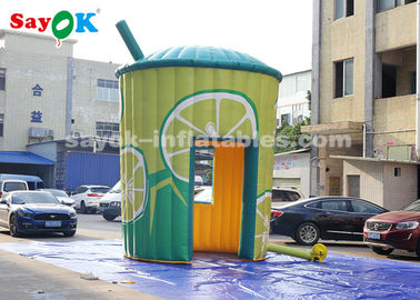 Tente gonflable 5m haute PVC gonflable stand de limonade avec souffleur pour les entreprises