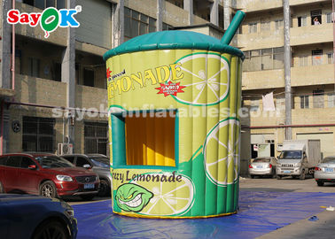 Tente gonflable 5m haute PVC gonflable stand de limonade avec souffleur pour les entreprises