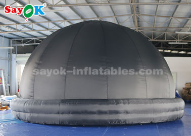 Planétarium gonflable d'anneaux inférieurs du noir deux avec le tapis de plancher de PVC ignifuge