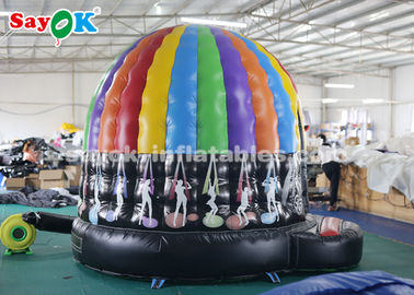 Dôme gonflable coloré de disco de Chambre de tente de bâche gonflable de PVC avec GV léger mené magique ROHS de la CE