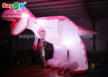 Caractéristiques gonflables 4m Dinosaure gonflable rose Pour la décoration des fêtes Étanche à l'humidité Étanche à l'air