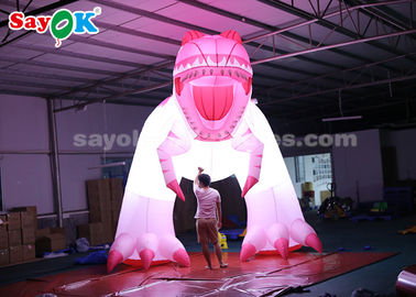 Caractéristiques gonflables 4m Dinosaure gonflable rose Pour la décoration des fêtes Étanche à l'humidité Étanche à l'air