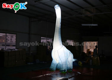 Des personnages de dessins animés gonflables en tissu Oxford 4mH Des personnages de dessins animés gonflables Dinosaure avec lumière LED