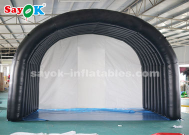 Tente gonflable personnalisée Entrée de tunnel noir Tente gonflable à air pour réunion de sports en plein air