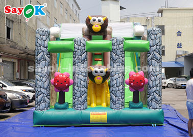 Slide gonflable commercial 6*4m Fête à thème d'animal Slide gonflable de videur pour la publicité