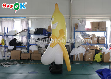 mascotte gonflable de banane de 3m pour GV ROHS de la CE de publicité extérieure