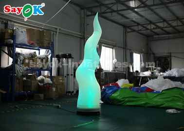 haute défense ene ivoire gonflable de 2M avec 16 couleurs changeant la lumière pour la décoration de partie