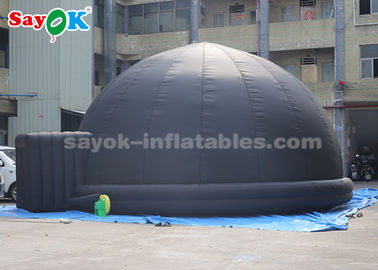 Tente gonflable noire de dôme de projection avec le tapis de plancher de PVC pour l'enseignement d'école