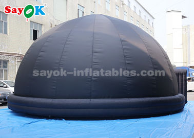 Tente gonflable noire de dôme de projection avec le tapis de plancher de PVC pour l'enseignement d'école