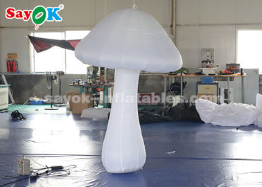 Décoration gonflable d'éclairage d'étape, champignon gonflable de polyester de 2m avec le changement de 16 lumières des couleurs LED