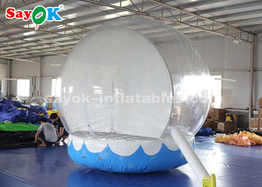 Décorations gonflables durables de vacances, tente transparente de bulle de globe gonflable de neige de 3m avec le fond imprimé