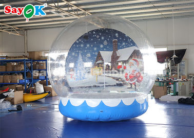 Décorations gonflables durables de vacances, tente transparente de bulle de globe gonflable de neige de 3m avec le fond imprimé