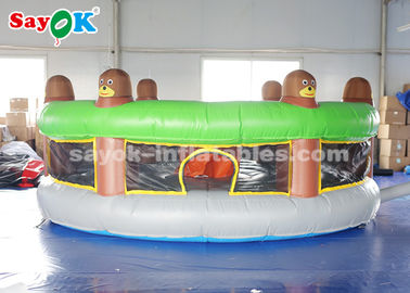 Les jeux gonflables drôles de sports de jeux gonflables de pelouse/humain gonflable battent une taupe avec le ventilateur