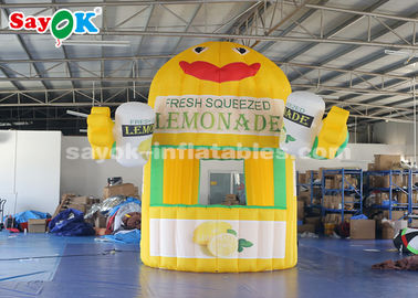 Grande cabine gonflable de limonade de tente d'air de tente gonflable de travail avec des mains et ventilateur pour le parc d'attractions