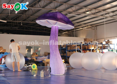 Champignon accrochant stupéfiant de décoration gonflable d'éclairage de 2.5m avec le ventilateur