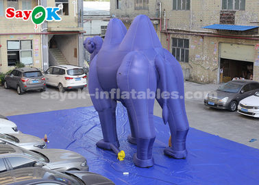 Personnages de dessin animé gonflables bleu-foncé pour la publicité extérieure/chameau gonflable géant