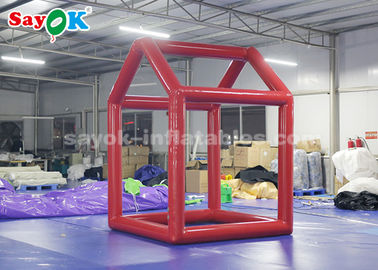 Produits gonflables faits sur commande rouges, cadre gonflable de cabine de photo de cube en bâche de PVC de 0.6mm pour la publicité