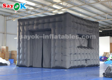 Tissu gonflable de la tente 210D Oxford de cube en meilleure de tente couleur gonflable de noir pour le salon commercial