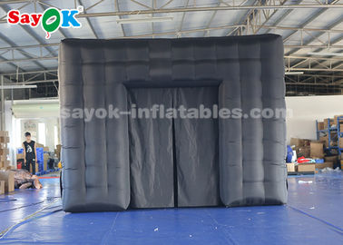 Tissu gonflable de la tente 210D Oxford de cube en meilleure de tente couleur gonflable de noir pour le salon commercial