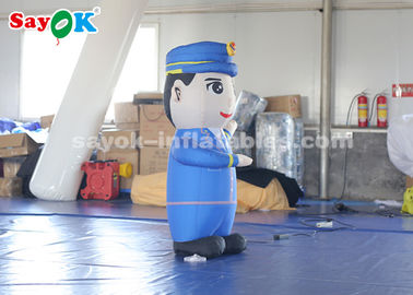 Publicité Inflatable de 1,5 m de hauteur Inflatable personnages de dessins animés Modèle de police pour la publicité