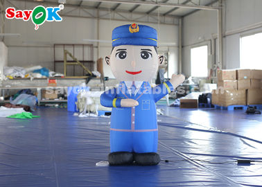 Publicité Inflatable de 1,5 m de hauteur Inflatable personnages de dessins animés Modèle de police pour la publicité