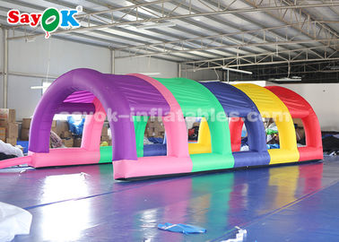 tente gonflable colorée de tunnel de tente gonflable de dôme avec le ventilateur pour la taille 5*2.5*2m de salon de l'Auto