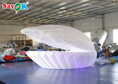 Modèle gonflable léger du blanc 3m LED Shell pour épouser la décoration