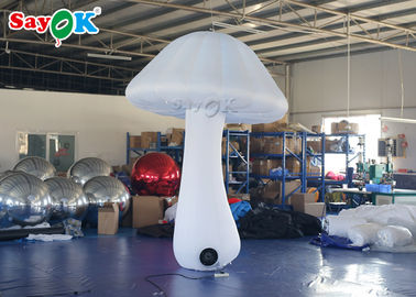 Décoration gonflable d'éclairage de polyester avec la lumière de LED pour le champignon de partie/explosion