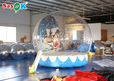 Globe gonflable de neige de Noël du géant 3m de PVC avec l'impression de fond
