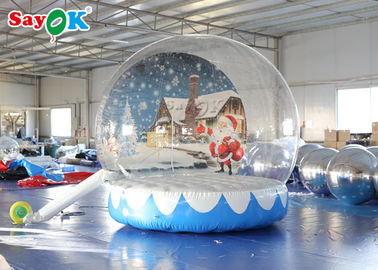 Globe gonflable de neige de Noël du géant 3m de PVC avec l'impression de fond