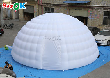 Disparaissent dehors la tente gonflable de dôme d'igloo de géant de la tente 8m d'air avec le ventilateur pour des expositions