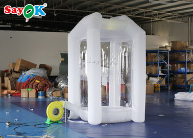 cabine gonflable blanche de machine d'argent de produits gonflables faits sur commande de 1.5*1.5*2.5m pour des affaires