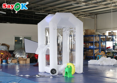 cabine gonflable blanche de machine d'argent de produits gonflables faits sur commande de 1.5*1.5*2.5m pour des affaires
