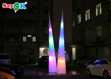 Cône gonflable coloré de la décoration LED d'éclairage avec le ventilateur pour la publicité