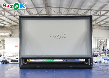 Projection arrière de grand cinéma gonflable mobile gonflable d'écran avec le ventilateur facile à porter