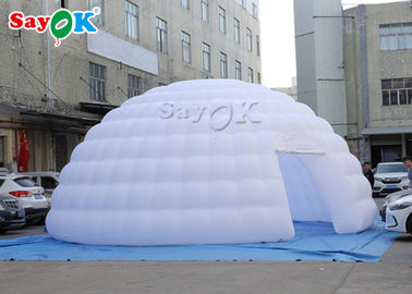 Tente aérienne de camping à double couture 8m Tente aérienne gonflable blanche / Tente d'exposition Igloo Dome