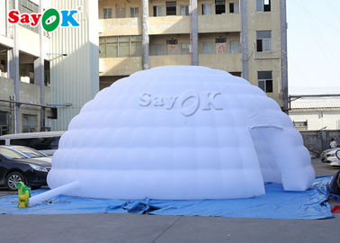 Tente aérienne de camping à double couture 8m Tente aérienne gonflable blanche / Tente d'exposition Igloo Dome