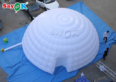 Tente aérienne de camping à double couture 8m Tente aérienne gonflable blanche / Tente d'exposition Igloo Dome