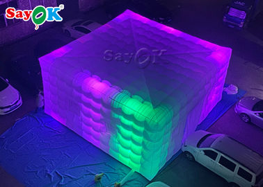 Tente cube gonflable carré lumière LED géante Tente aérienne gonflable pour les foires Événement SGS ROSH