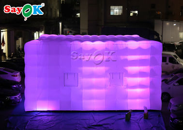Tente cube gonflable carré lumière LED géante Tente aérienne gonflable pour les foires Événement SGS ROSH