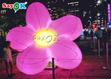 Fleur accrochante gonflable artificielle de LED pour annoncer la décoration