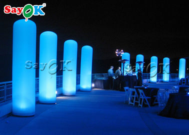 Pilier gonflable de colonne de la coutume LED pour épouser/décoration entrée d'étape/partie