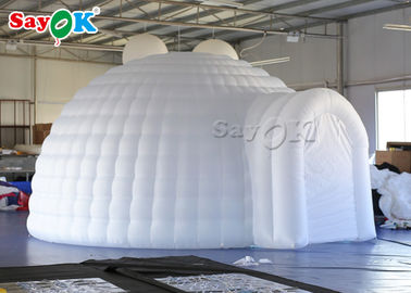 Tente gonflable 5m blanche gonflable de dôme d'igloo de tente avec la lumière menée pour épouser l'événement